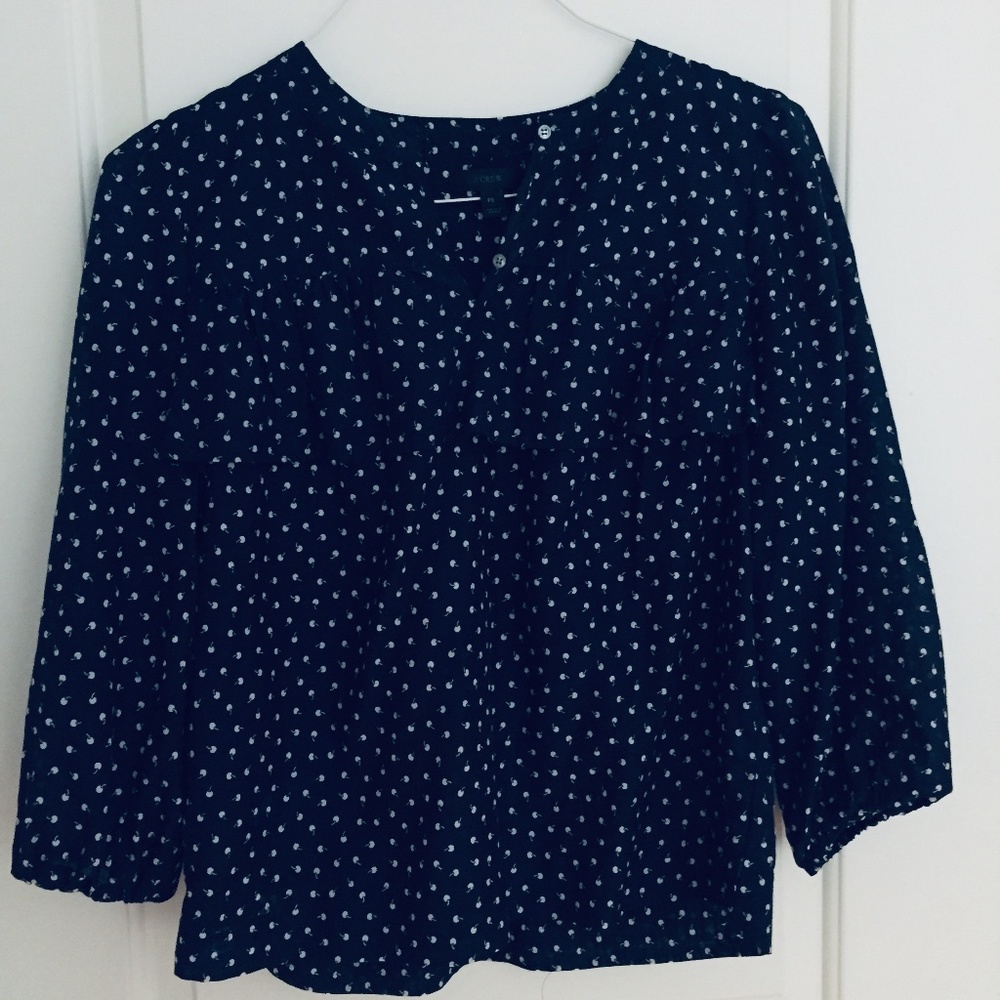 NWOT JCrew 🍒 Silk Blend Voile Popover - Picture 5 of 5